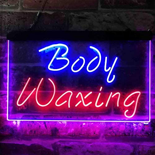 Body Waxing Dual LED Neon Light Sign